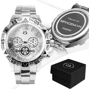 Relogio Prata Caixa Personalizado Aço Inox Masculino