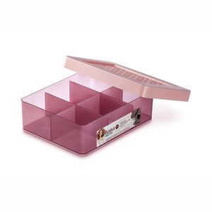 Organizador Pequeno Com Divisória Para Joias E Tampa Hana Rosa - Ordene