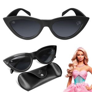 Oculos Sol Criança Vintage Barbie Gatinho Infantil + Case Presente Preto Acetato Qualidade Premium