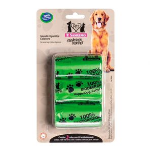 Conjunto De Sacolas Higiênicas Coletoras Pet Verde 4l - Sanremo