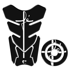 Kit Adesivo Protetor Tanque E Bocal Moto Yamaha Fe Cor Preto