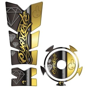 Kit Protetor Tanque E Bocal Adesivo Moto Yamaha Fx15 Ano 2022/2023 Dourado Cor Dourado