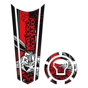 Adesivo Protetor Tanque E Bocal Gravata Honda Ano Acima 2018 Pernalonga Cor Vermelho