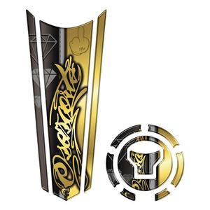 Adesivo Protetor Tanque E Bocal Gravata Honda Ano Acima 2018 Dourado Cor Dourado