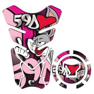 Kit Protetor Tanque Adesivo Moto Honda Acima 2018 Pernalonga Rosa Cor Rosa