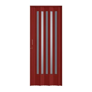 Porta Sanfonada Pvc Plastporta 210x84cm Translucida Bcf Mogno