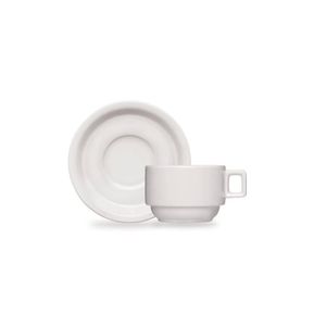 Conjunto 9 Xicaras Cha Com Pires Porcelana Barhotel Germer