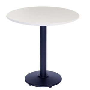 Mesa Bistrô Zeta 111,50 Cm (altura) Com Tampo Em Mdp Redonda 60 Cm Branco