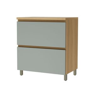 Balcão 1 Porta Basculante 1 Gaveta 80cm 100% Mdf Rainha Nature-verde