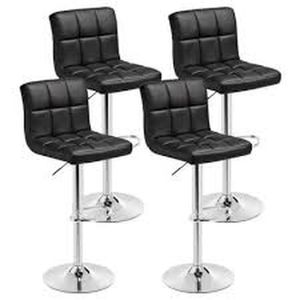 Conjunto Kit 4 Banquetas Gomos Confort Giratoria Alta Bar Bancada