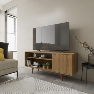 Rack Para Tv Até 42 Polegadas 1 Porta R1486 Amendoa