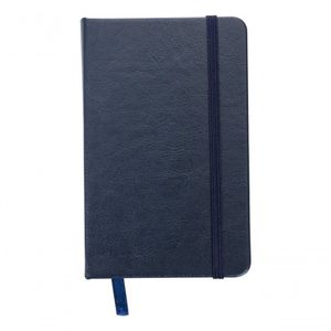 Caderneta Tipo Moleskine Bolso Anotações Couro Sintético Cor Azul-escuro