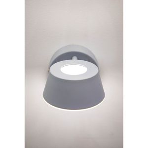 Arandela Funnel Off White (l)13cm (c)20cm (a)11cm 1xled Integrado 5w 3000k 400lm Ip20 Off White