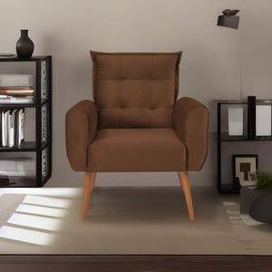 Poltrona Decorativa Para Dakota Veludo Matrix - Cobre Cobre