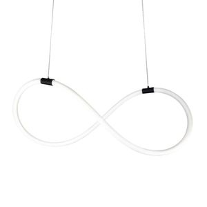 Lustre Design Moderno Knot 38w - Silicon Led 3000k - Preto