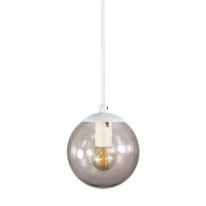Pendente Globo Esfera De Vidro Fumê 14cm - Branco