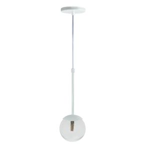 Pendente Globo Esfera De Vidro 12cm - Branco - Vidro Cristal