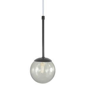 Pendente Globo Esfera De Vidro 12cm - Preto - Vidro Fume