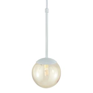 Pendente Globo Esfera De Vidro 12cm - Branco - Vidro Ambar