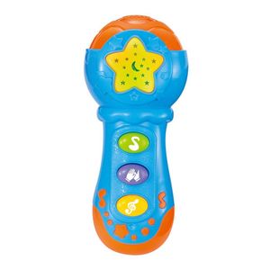 Microfone Infantil Com Luz E Som Multikids Primeira Infância - Br2091 Azul