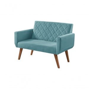 Poltrona Namoradeira 2 Lugares Anabelle Unidecor Turquesa