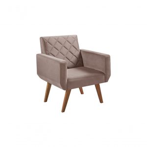 Poltrona 1 Lugar Braço Anabelle Unidecor Cappuccino