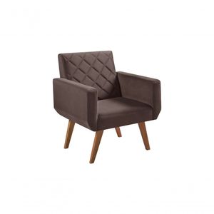 Poltrona 1 Lugar Braço Anabelle Unidecor Marrom