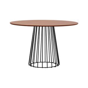 Mesa De Jantar Raiada ø120x77cm Preto-amêndoa