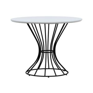 Mesa De Jantar Fendi ø100 Preto-branco