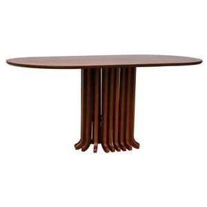 Mesa De Jantar Denver Tampo Oblongo 180x90cm Amêndoa