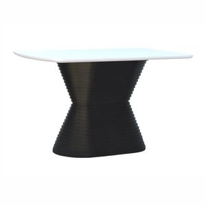 Mesa De Jantar Apollo Tampo Retangular 136x80cm Preto-branco