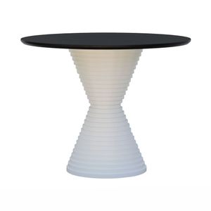 Mesa De Jantar Apollo Tampo Redondo ø100 Branco-preto