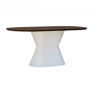 Mesa De Jantar Apollo Tampo Oblongo 180x90cm Branco-amêndoa