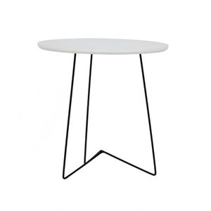 Mesa Lateral Gabi ø420x455 Preto-branco