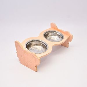 Comedouro Duplo De Silhueta De Cachorro C/ Comedouro De Inox
