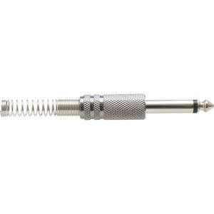 Plug P10 Mono Metal Niquelado Com Mola Genérico Storm - Pct / 50