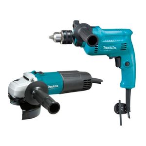 Kit Furadeira De Impacto M0801b + Esmerilhadeira Angular M0901b Mtk0003b 220v Makita