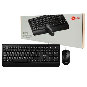 Kit Teclado E Mouse Lecoo, Usb, Abnt2, 1200dpi, Preto - Cm105