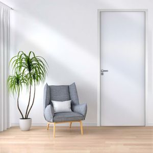 Kit Porta De Madeira 210x92cm Batente 20cm Lisa Primer Uniportas Branco