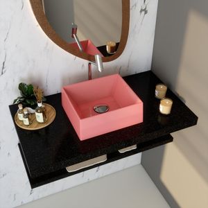 Kit Cuba Rt30 Riviera Com Torneira Link 1062 E Válvula Click Com Sifão E Flexível Rosa