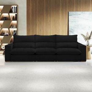 Sofá Retrátil E Reclinável Martinho 320cm Preto