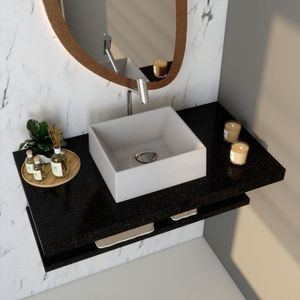 Kit Cuba Rt30 Riviera Com Válvula Click E Sifão Com Flexível Cinza