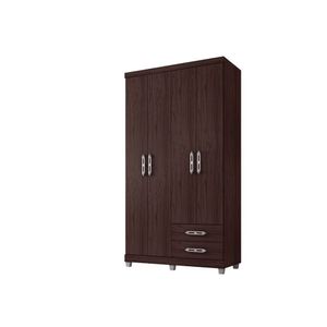 Guarda Roupa Com 4 Portas E 2 Gavetas Louise 190 Cm Castanho