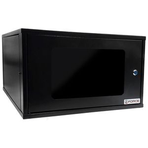 Mini Rack De Parede 19 Gforce, 6u X 570mm, Visor De Acrílico, Preto - 767