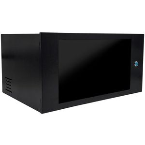 Mini Rack De Parede 19 Gforce, 5u X 350mm, Visor De Acrílico, Preto - 475
