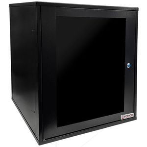 Mini Rack De Parede 19 Gforce, 12u X 570mm, Visor De Acrílico, Preto - 342