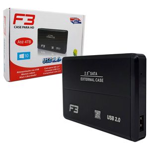 Gaveta Para Hd 2.5 F3, Usb 2.0, Preto - Cs-u2