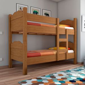 Beliche Madrid Grades De Proteção E Cama Removível - Amêndoa - Cor: Marrom