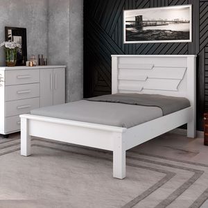 Cama De Casal Barcelona Branco - Cor: Branco