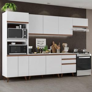 Cozinha Completa Reims com Armário e Balcão Branco Madesa